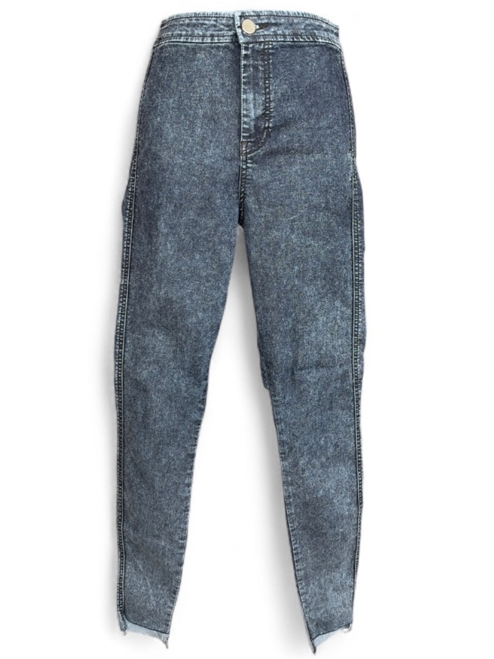 ASOS High-Rise Acid Wash Jeans - Dark Blue